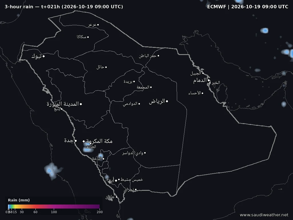 Short-Range Rain Forecast Saudi Arabia — ECMWF